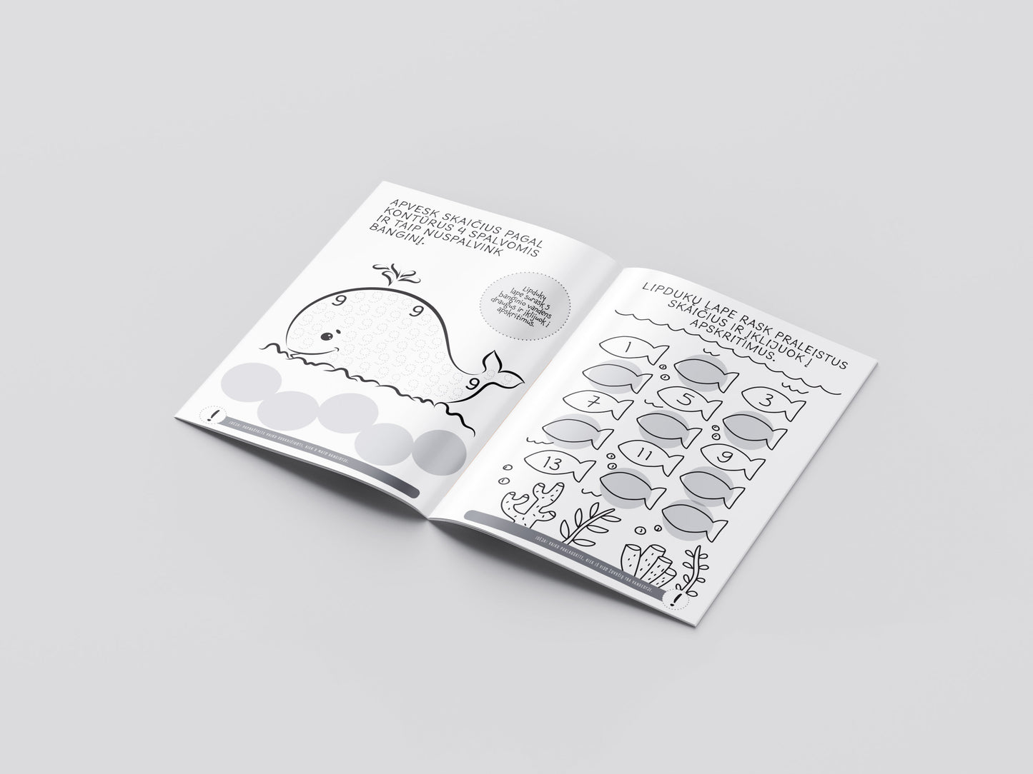 Coloring and activity book "Number Room" (with defect)