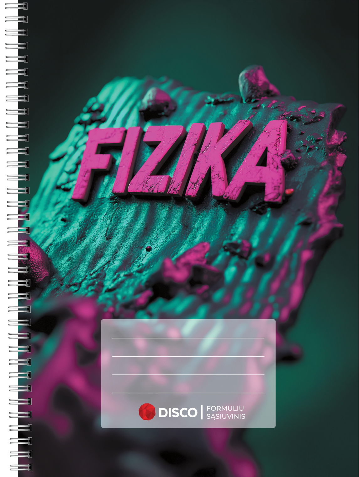 Formulių sąsiuvinis fizikai DISCO, 50 l., langeliais, su spirale