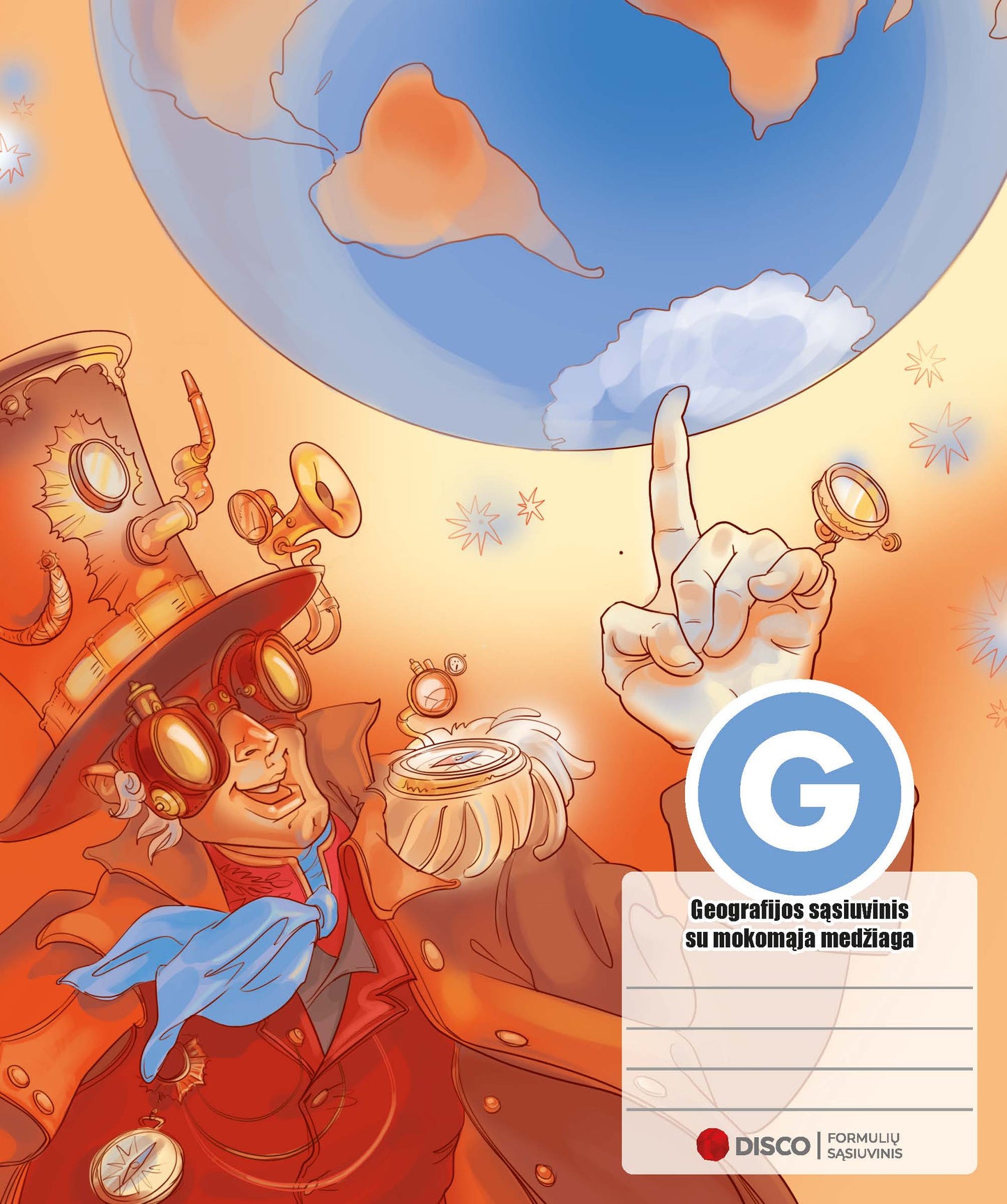 Formula notebook for geography DISCO, 38 sheets, squares