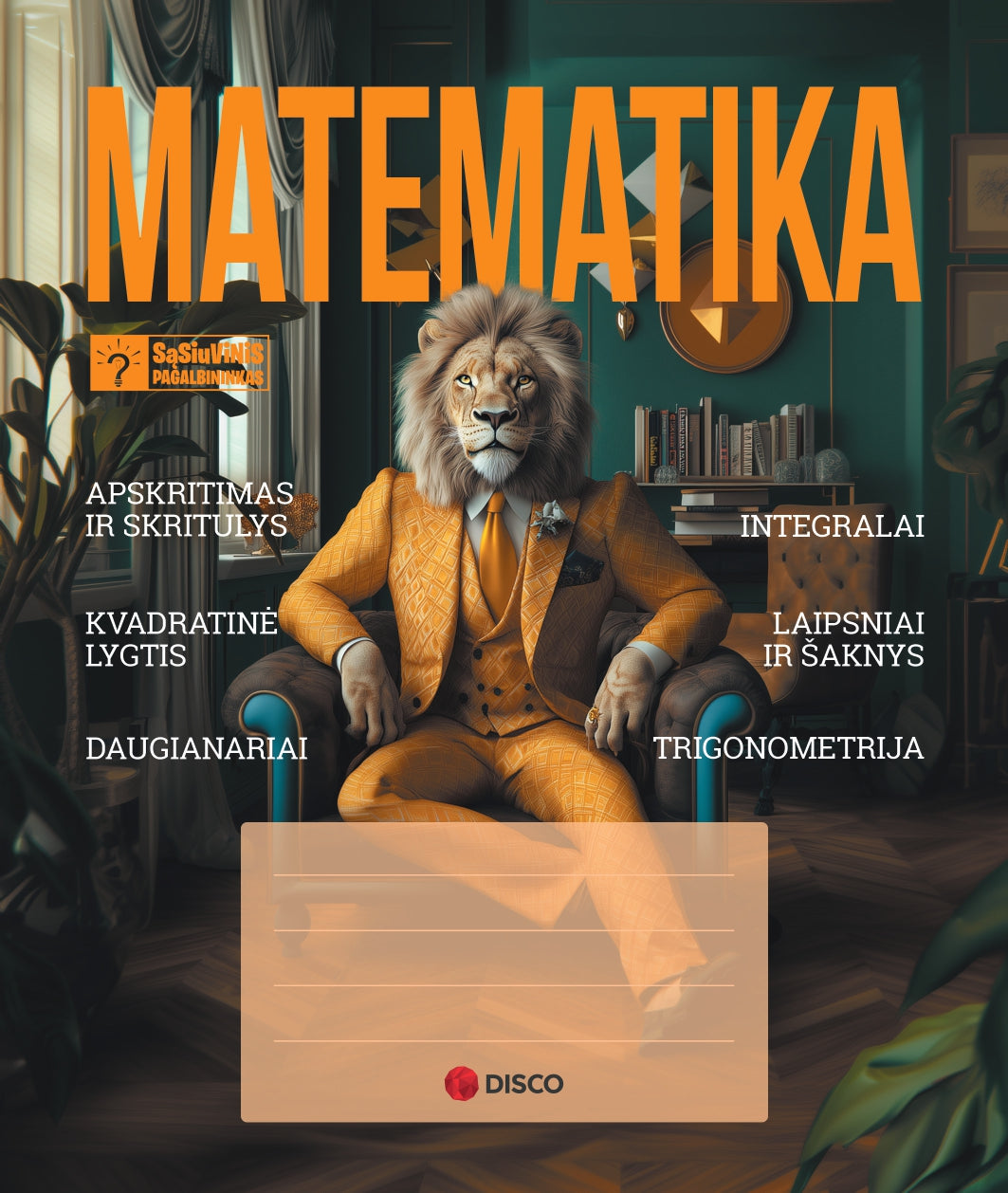 Sąsiuvinis-pagalbininkas matematikai DISCO, 32 l., langeliais
