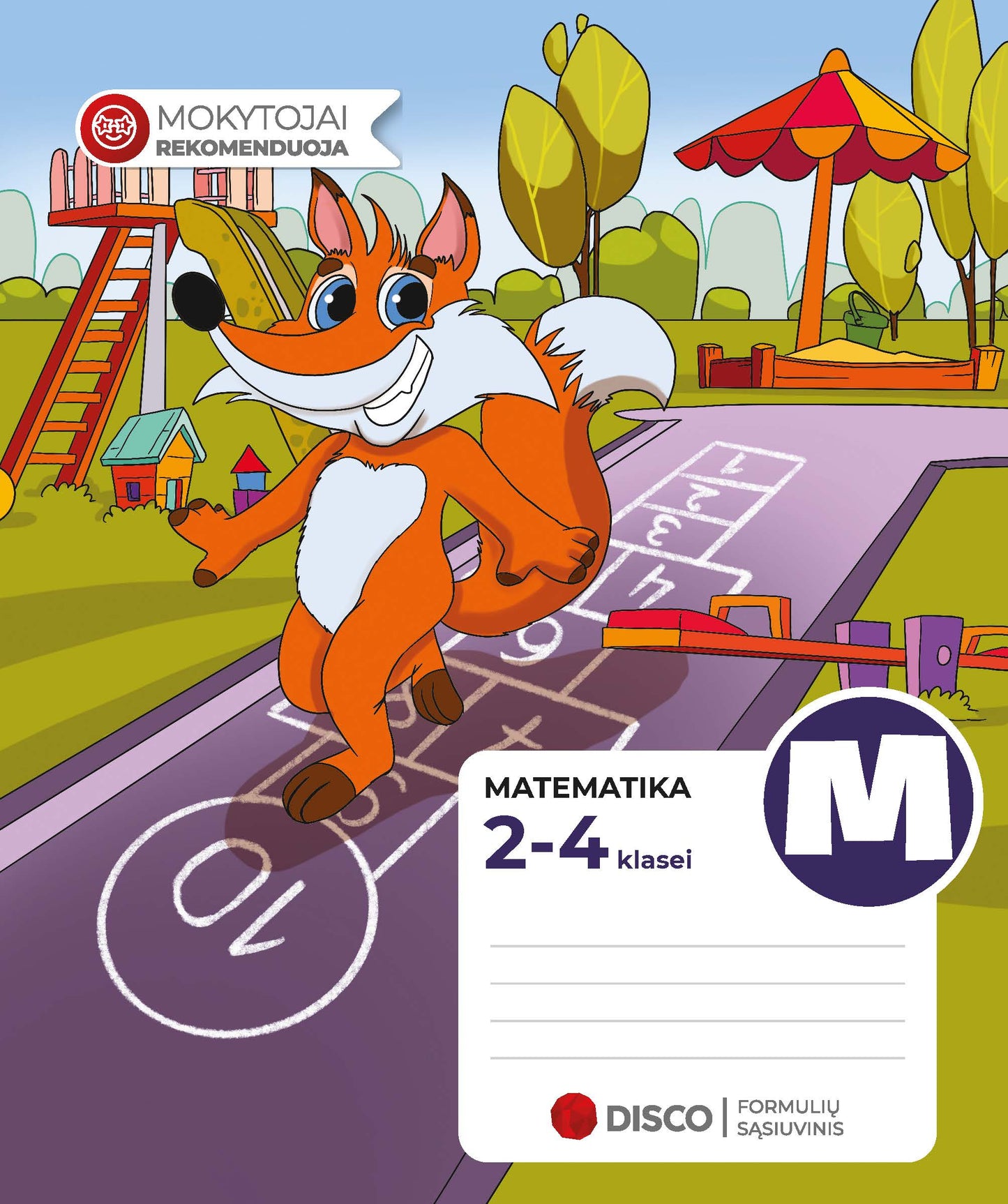 Formulių sąsiuvinis matematikai DISCO, 2–4 kl., 14 l., langeliais