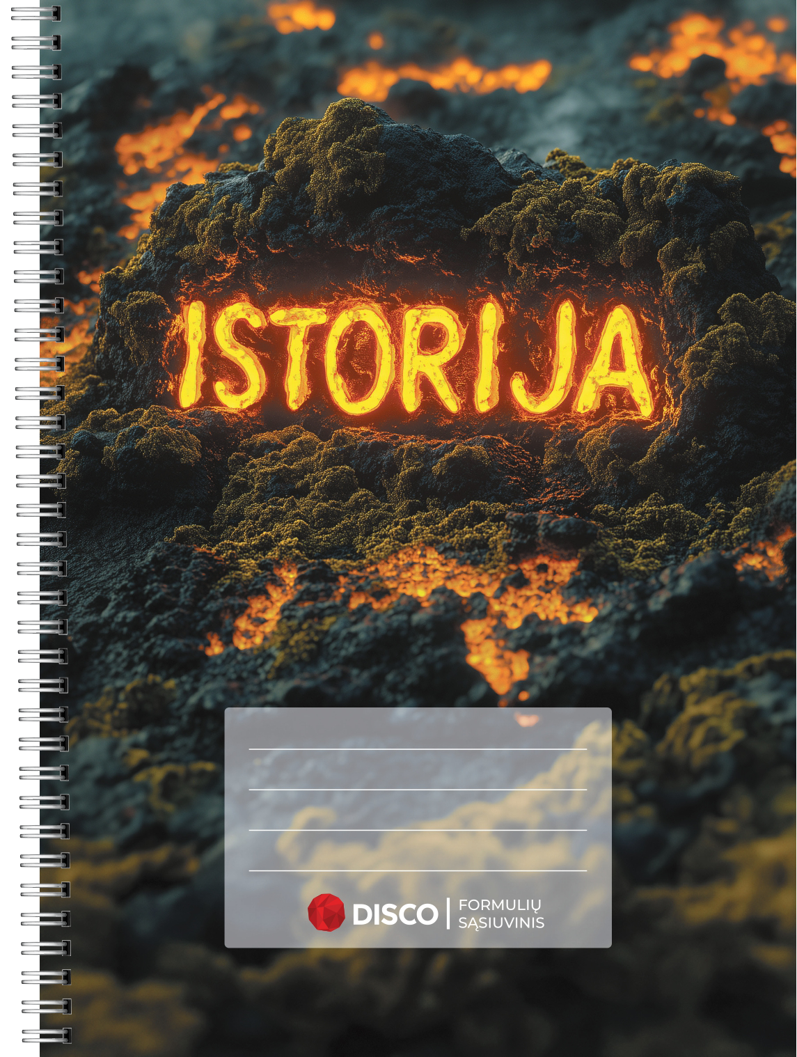 Formula notebook for history DISCO, 50 sheets, squares, with spiral
