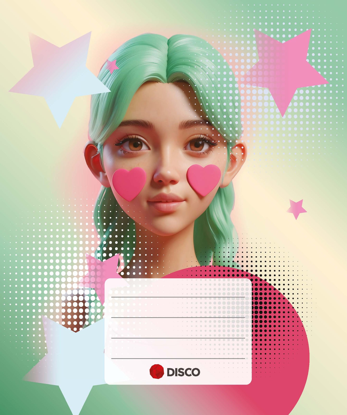 Тетрадь DISCO BEAUTY, 32 л., в клетку