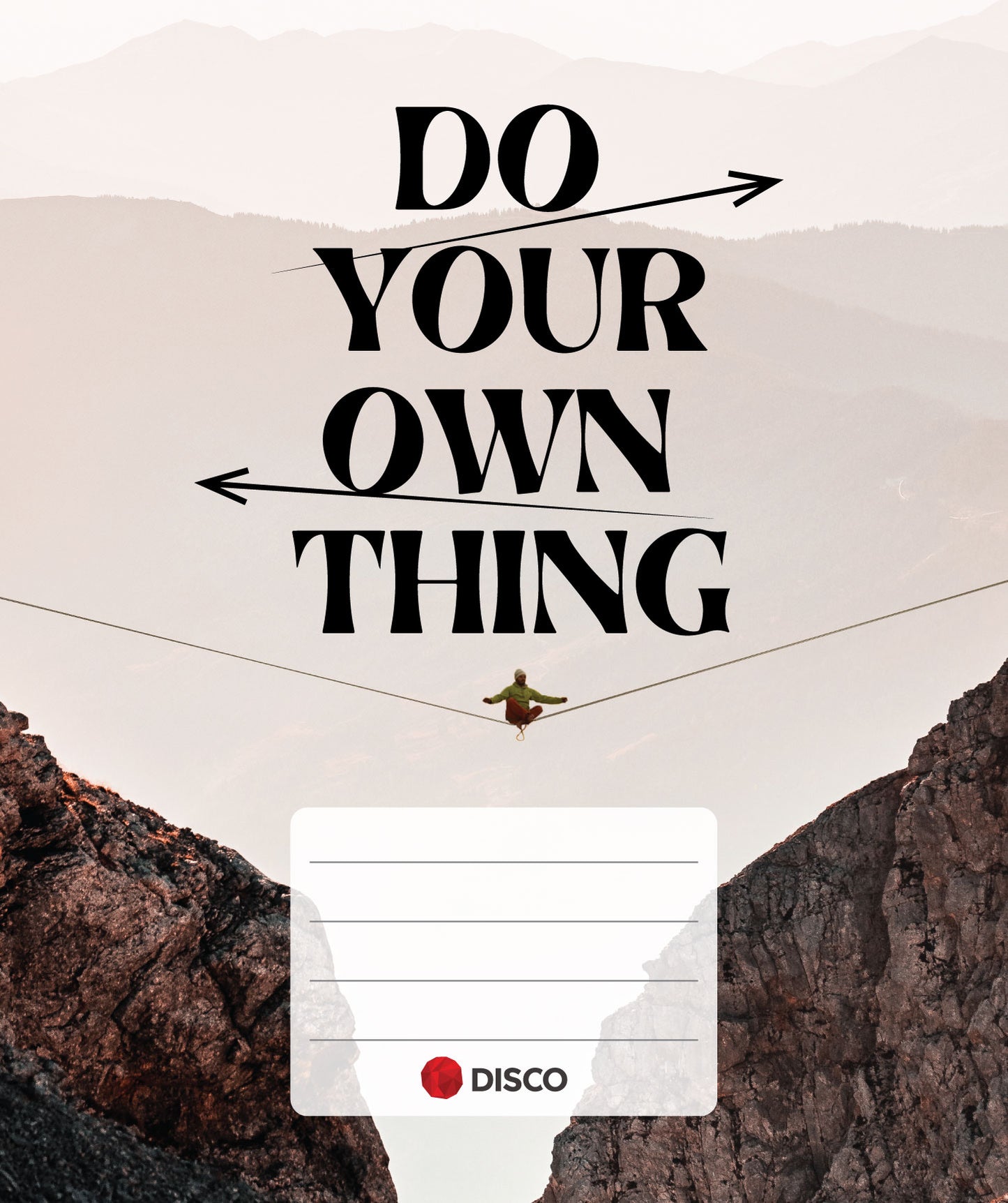 Notebook DISCO MOTIVATION, 32 l., with squares
