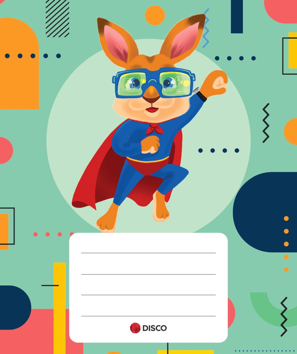 Superherojės sąsiuvinis DISCO, 1–4 kl., 12 l., linijomis