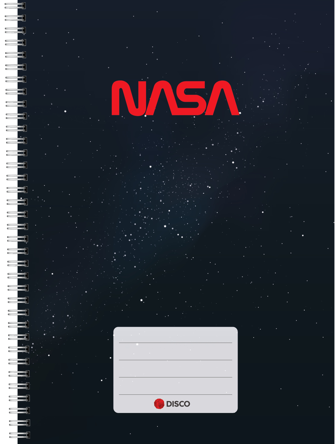 Notebook DISCO NASA, 50 sheets, squares, with spiral