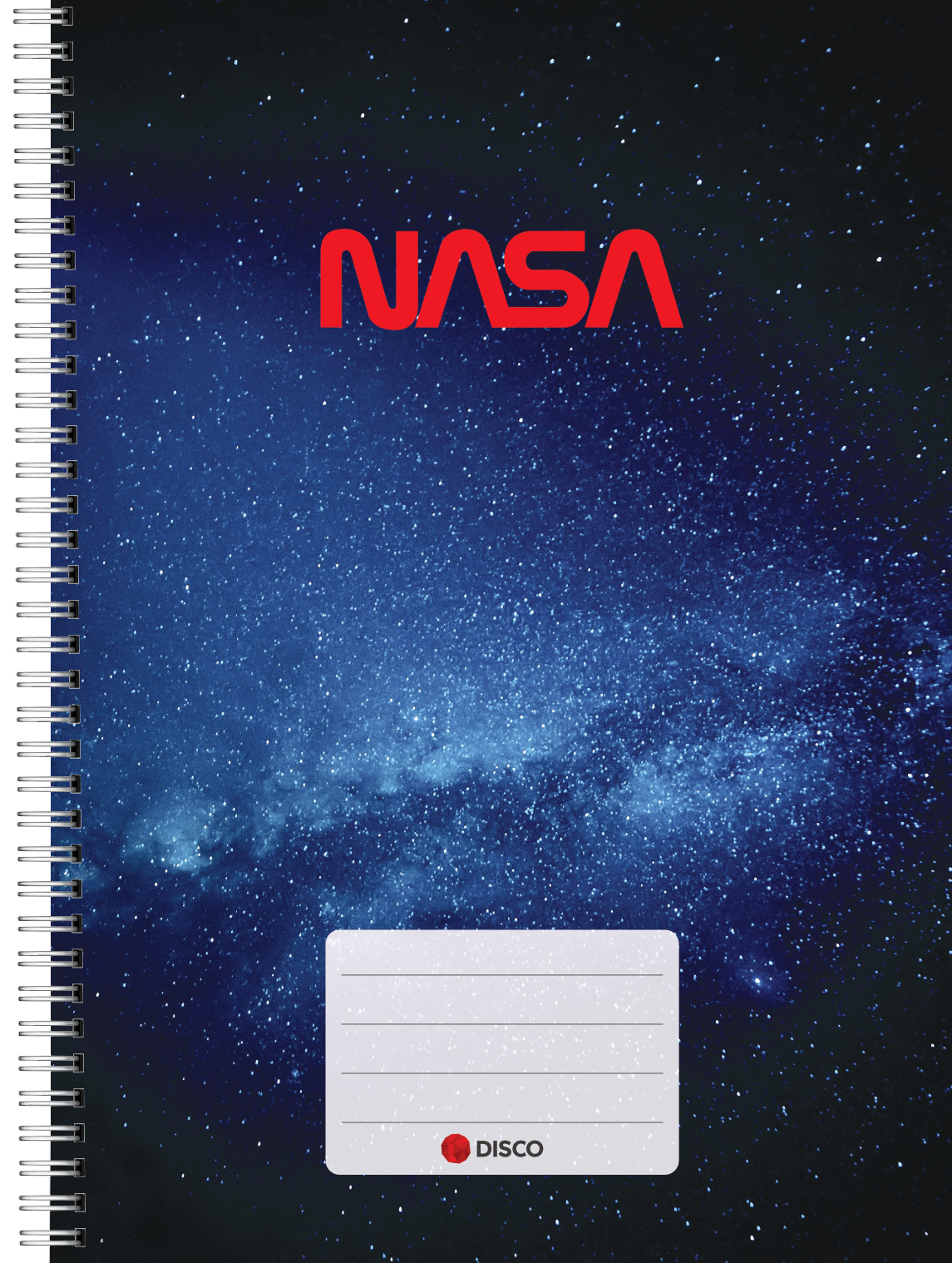 Notebook DISCO NASA, 50 sheets, lines, with spiral