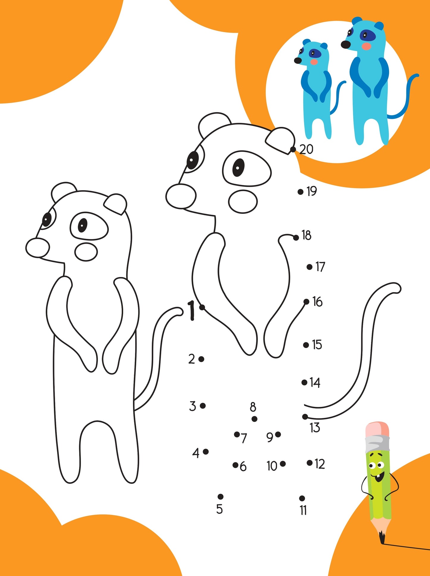 Раскраска «Соедини точки 1-20»