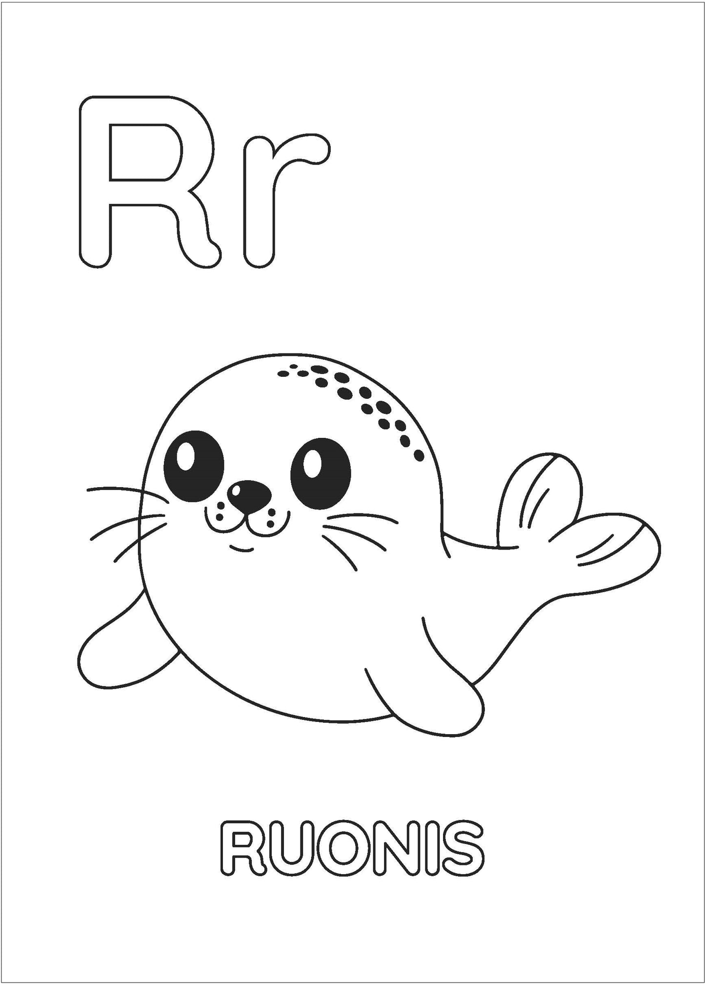 Раскрашиваю ABC. Животные.