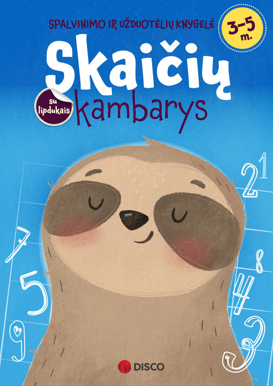 Spalvinimo ir užduotėlių knygelė „Skaičių kambarys“ (su defektu)