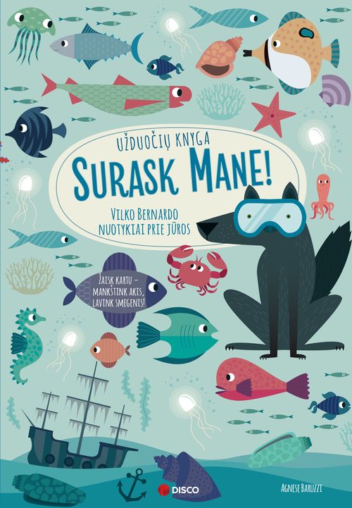 Užduočių knyga „Surask mane! Vilko Bernardo nuotykiai prie jūros“ (su defektu)