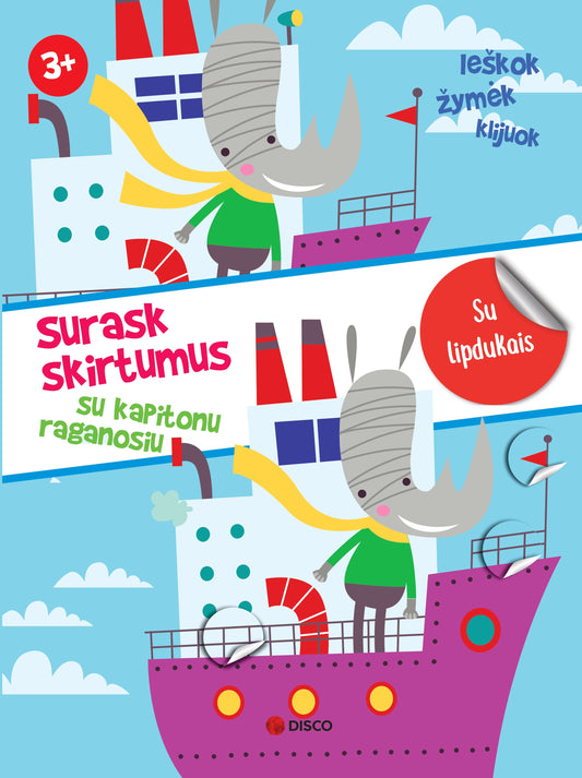 Užduočių knygelė „Surask skirtumus su kapitonu raganosiu“ (su defektu)