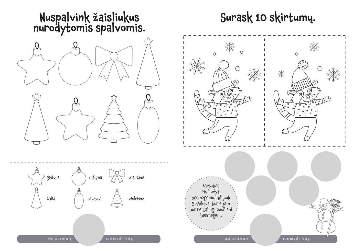 Spalvinimo ir užduotėlių knygelė „Kalėdų kambarys“ (su defektu)