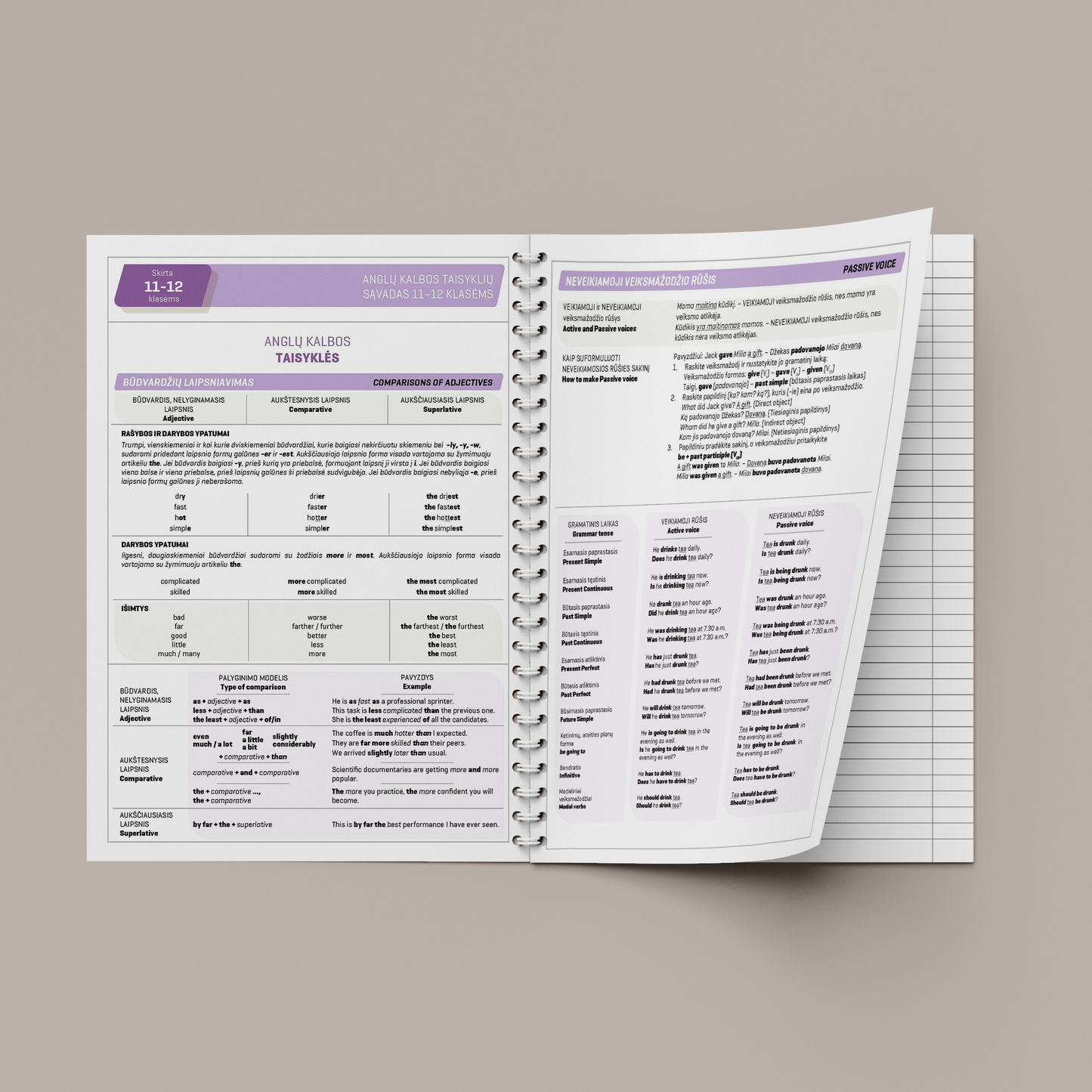 Formula notebook for English DISCO, 50 sheets, lines, spiral binding