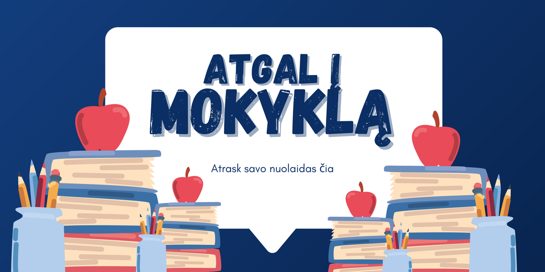 Nuolaidų kodų kalendorius: „Atgal į mokyklą" 2026