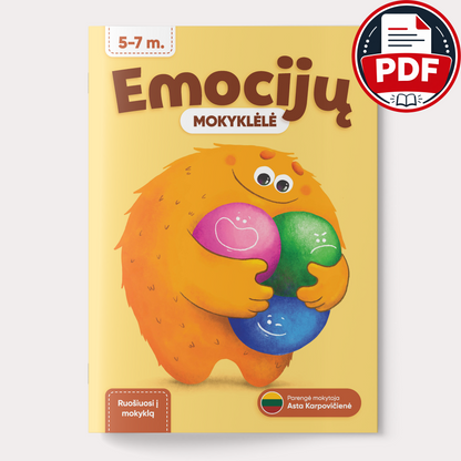 Emocijų knygelė – skaitmeninė užduočių knygelė (PDF)