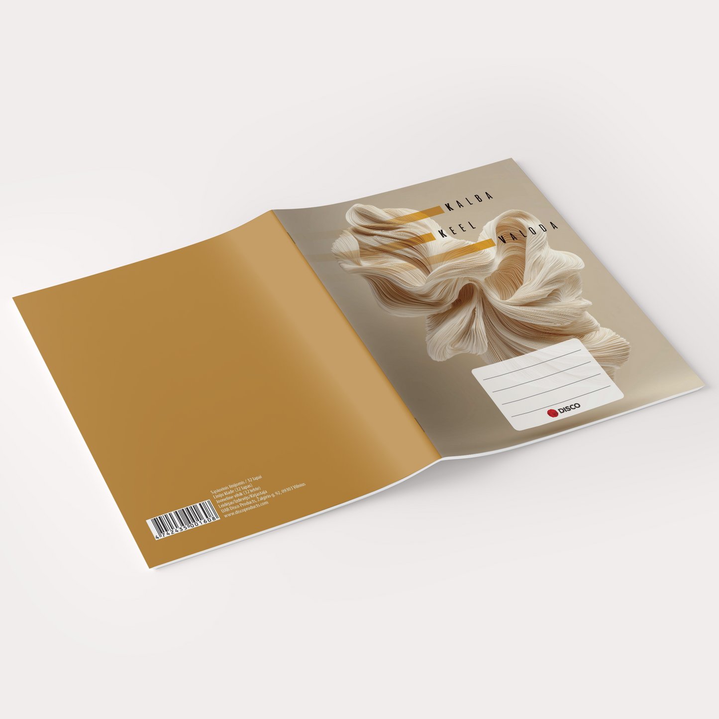 English notebook, 32 sheets, lines