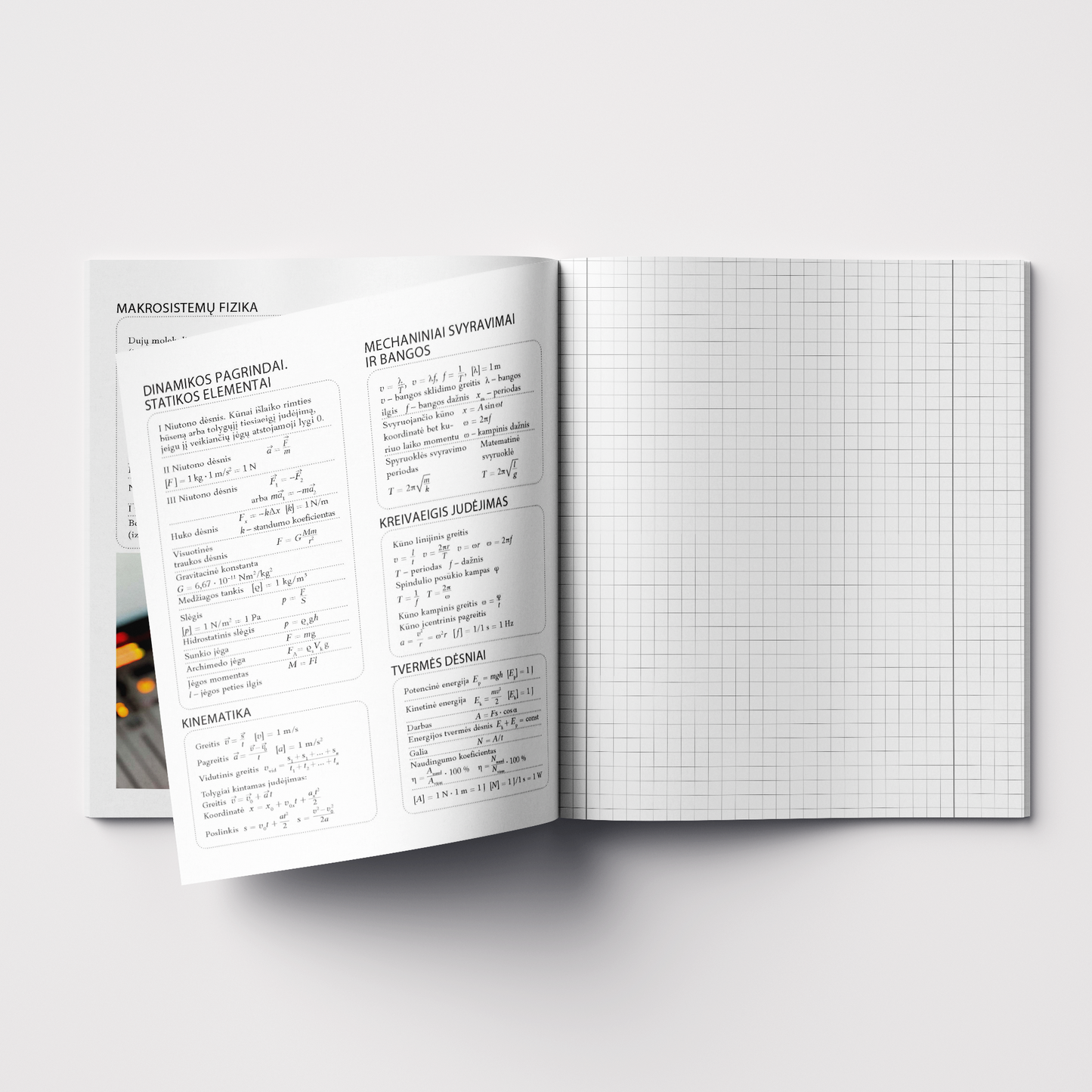 Helper notebook, Physics, 32 sheets, squared