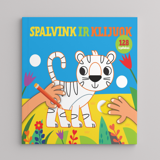 Spalvink ir klijuok. Tigras