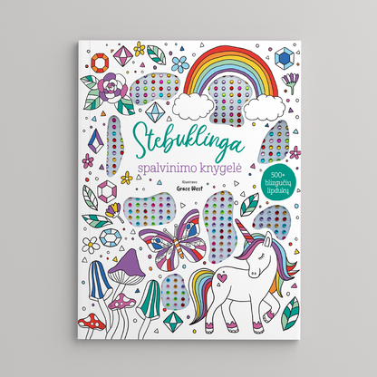 Magic coloring book with glitter stickers