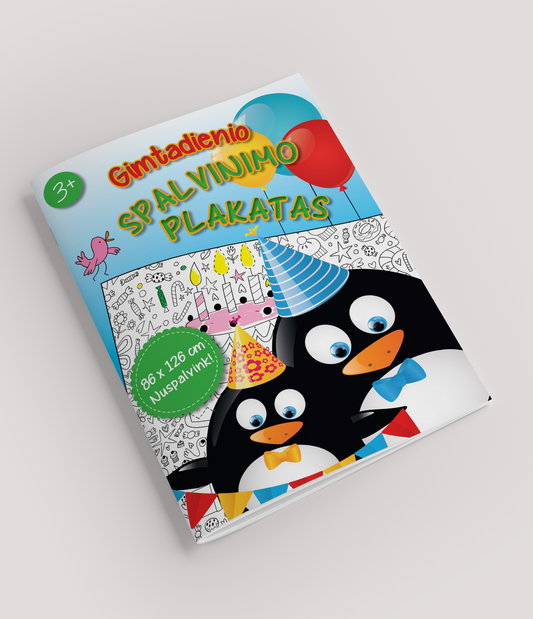 Birthday coloring poster