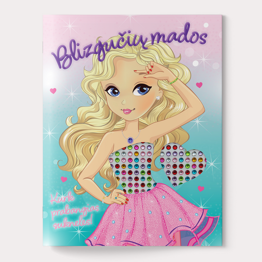 Sticker book. Glitter fashion. Dresses