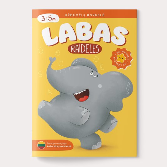Užduočių knygelė. Labas, raidelės