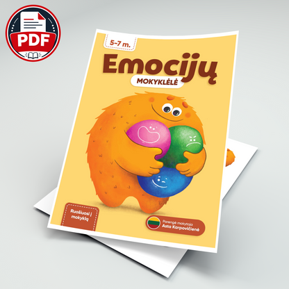 Emocijų knygelė – skaitmeninė užduočių knygelė (PDF)