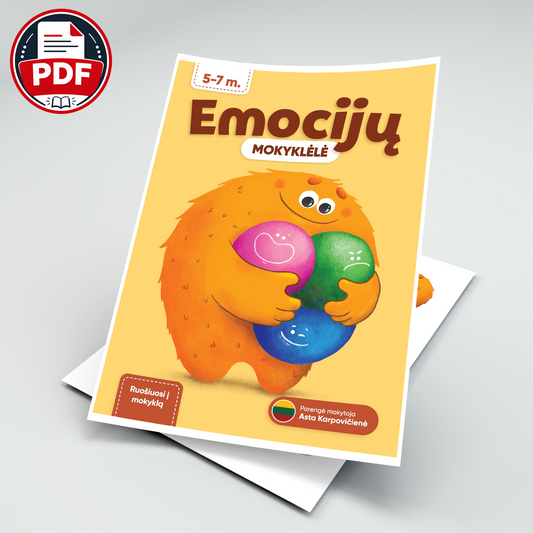 Emocijų knygelė – skaitmeninė užduočių knygelė (PDF)