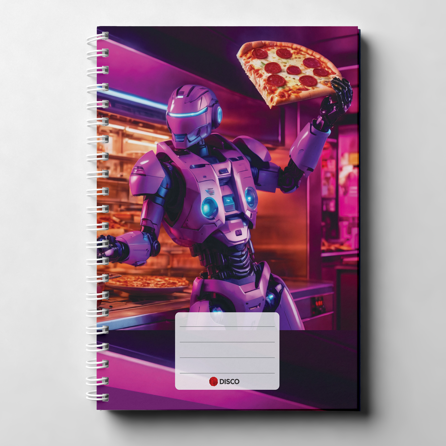 Technology notebook, 50 sheets, lines, with spiral