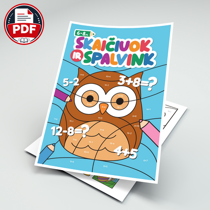 Skaičiuok ir spalvink – skaitmeninė spalvinimo knygelė (PDF)