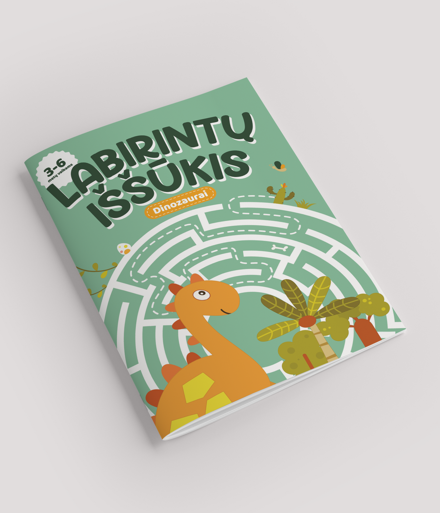 Книжка с заданиями Испытание лабиринтов. Динозавры