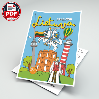 Spalvink Lietuvą – skaitmeninė spalvinimo knygelė (PDF)