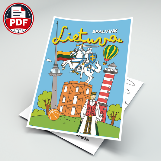 Spalvink Lietuvą – skaitmeninė spalvinimo knygelė (PDF)