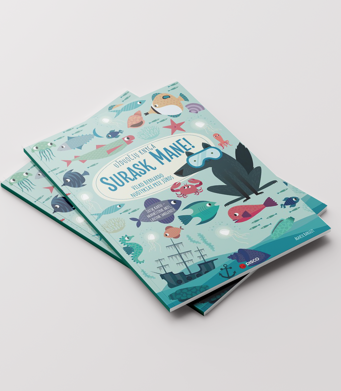 Task book "Find me! The adventures of Bernard the Wolf by the sea" (with defect)