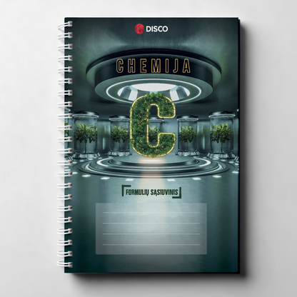 Тетрадь с формулами по химии, 50 л., в клетку, со спиралью