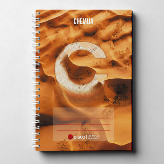 Formula notebook for chemistry, 50 sheets, lines, spiral binding