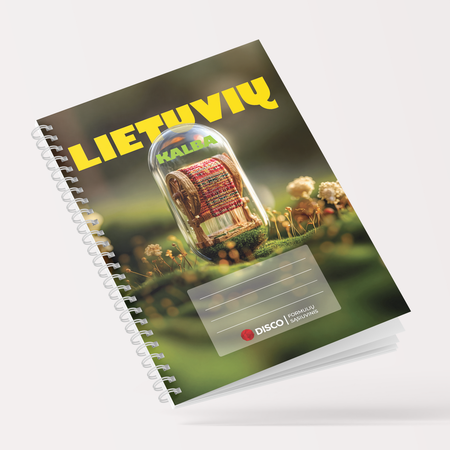 Formula notebook for the Lithuanian language, 50 sheets, lines, with spiral