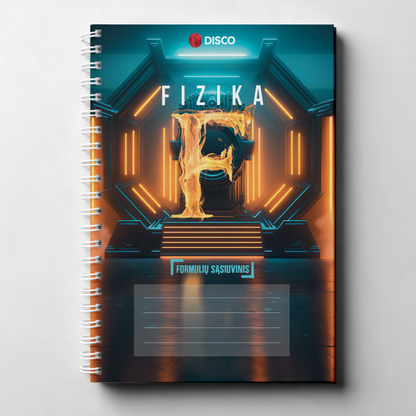 Formulių sąsiuvinis fizikai, 50 l., langeliais, su spirale