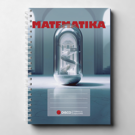 Formula notebook for mathematics, 50 sheets with squares and spiral