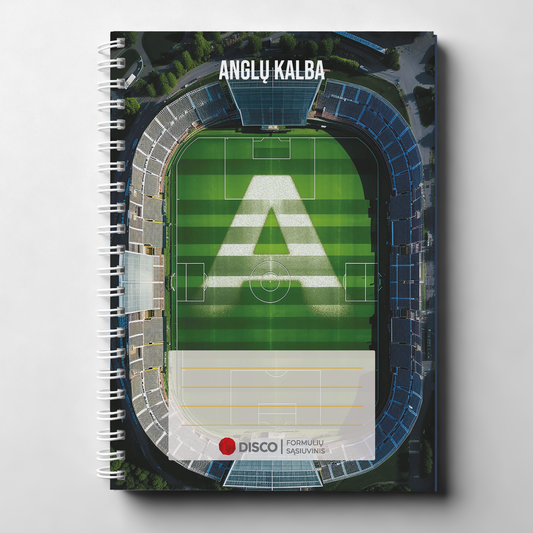 Formula notebook for English, 50 sheets, lines, spiral binding