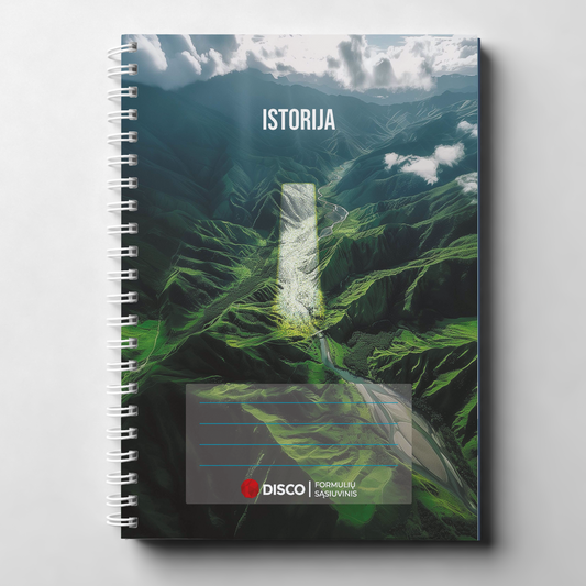 Formula notebook for history, 50 sheets, squares, with spiral