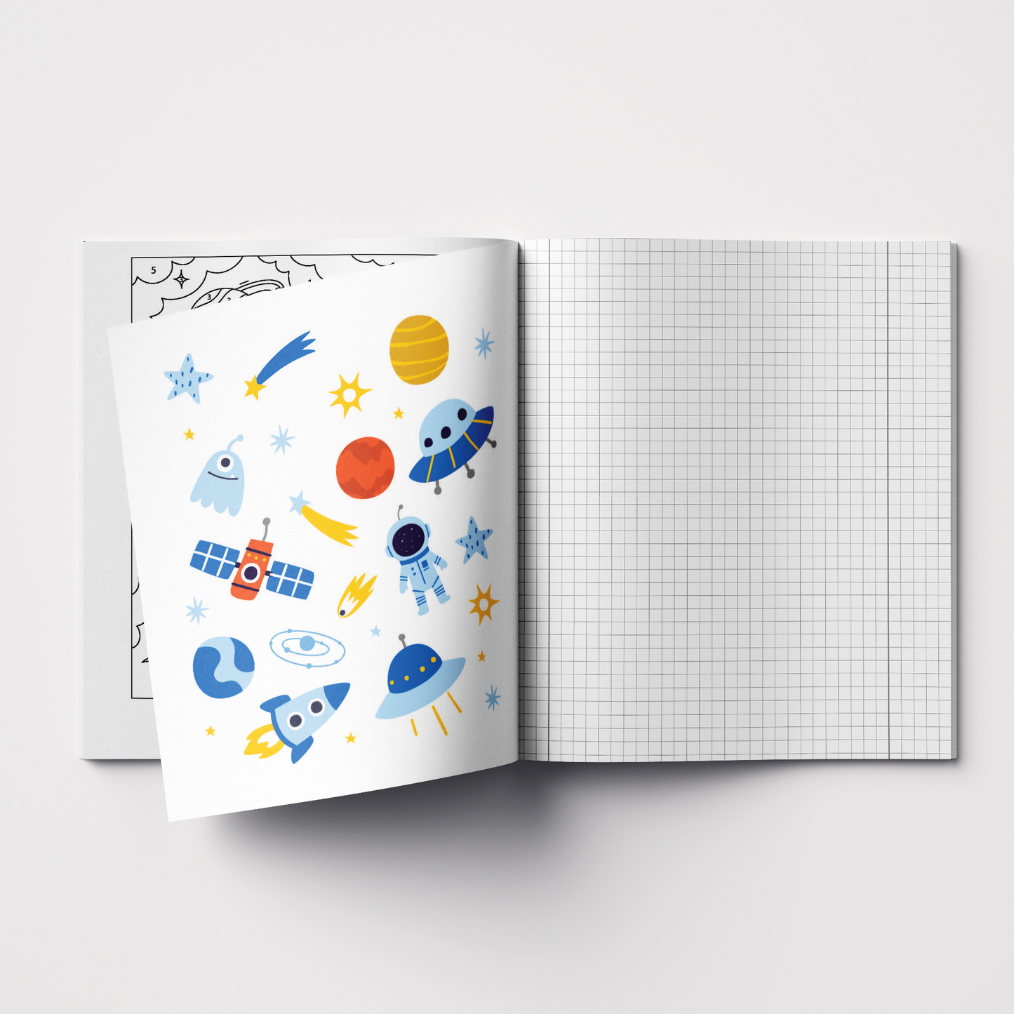 Notebook with stickers, 12 l, with lines (2-4th grade)