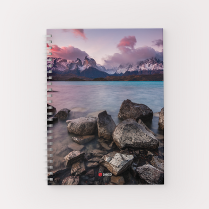 Productivity notebook, 100 sheets, squares, with spiral