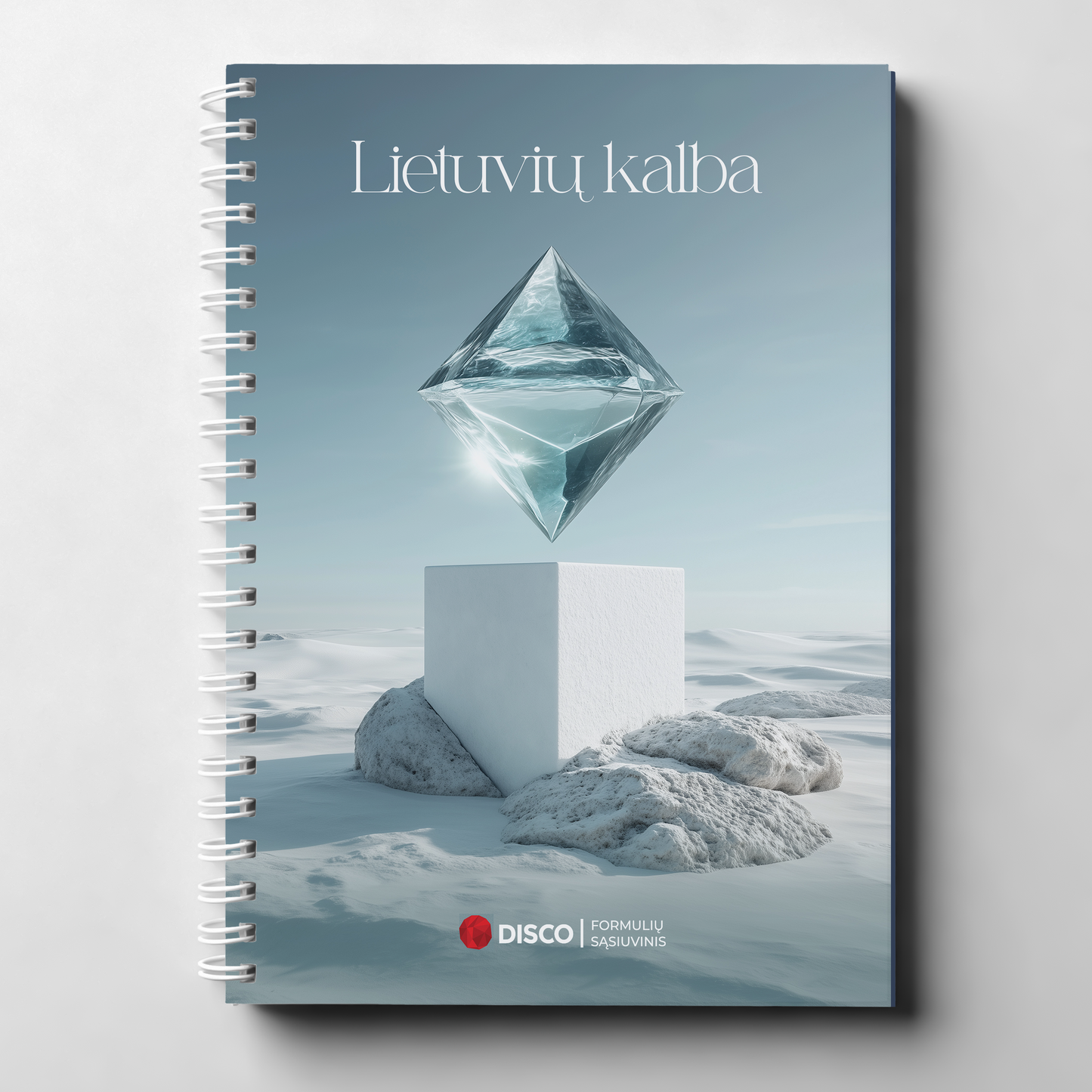 Formula notebook for the Lithuanian language DISCO, 50 sheets, lines, with spiral