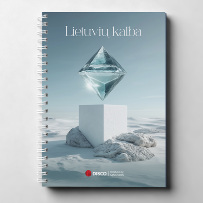 Formula notebook for the Lithuanian language DISCO, 50 sheets, lines, with spiral