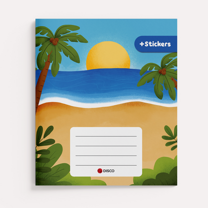 Notebook with stickers, 12 l, with lines (2-4th grade)