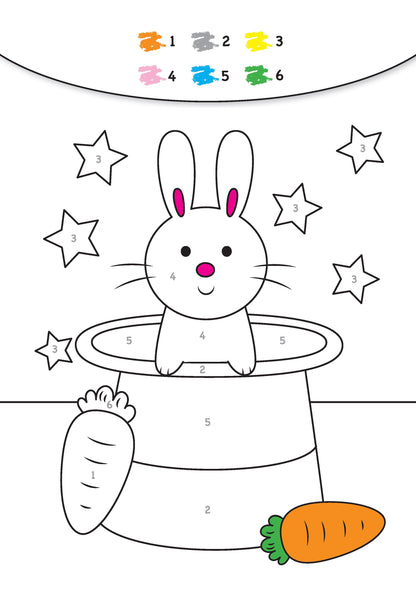 Coloring book "Colored numbers", book 1