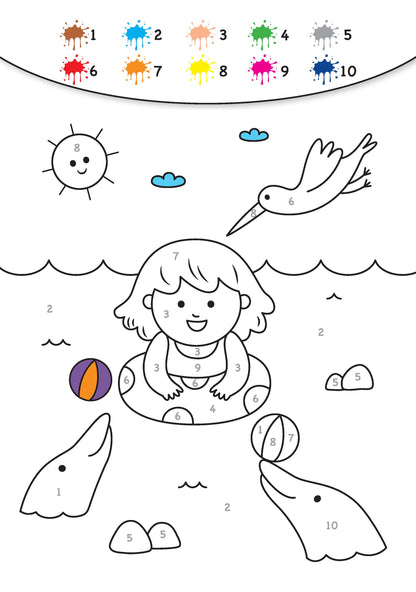 Coloring book "Colored numbers", book 1