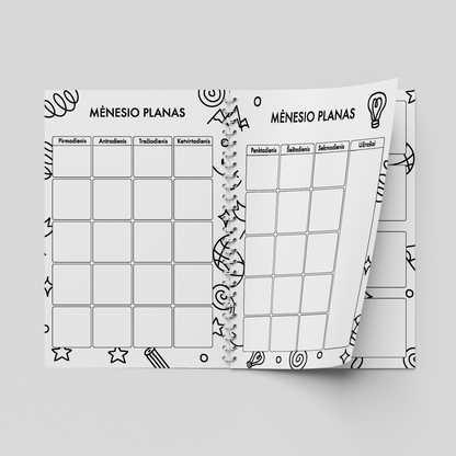 Планировщик для школьников, 52 листа, формат А5, на спирали